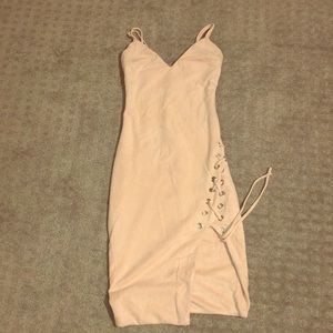 Pink Tie Up Dress